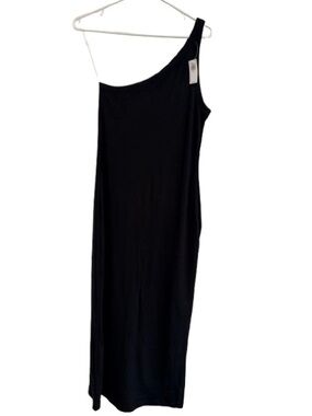 Old Navy One-Shoulder Black Maxi Dress